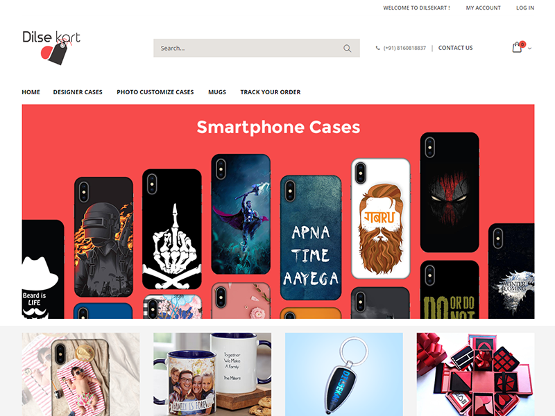 Banner design for Phone Cases shopping site